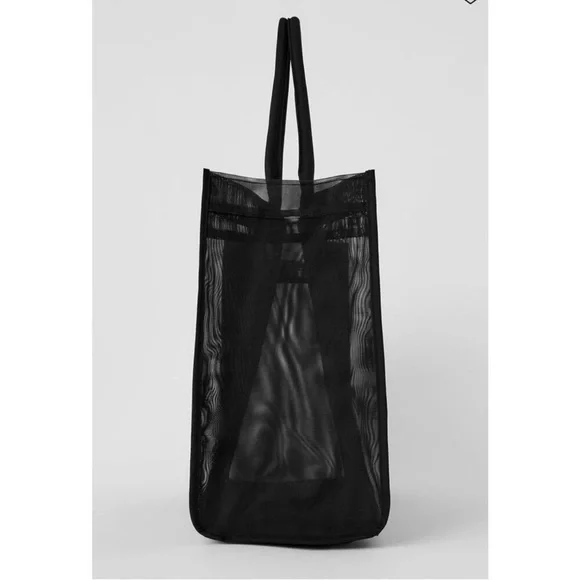 ALO Yoga Black Sheer Mesh Tote - Picture 4 of 9